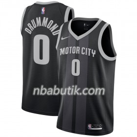 NBA Mænd Trøje Detroit Pistons Andre Drummond 0 2018-19 Nike City Edition Sort Blå Swingman